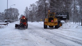 Bild på snöröjning