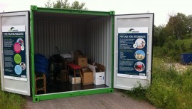 Bild på återbruksinsamling på Kejsarkullens återvinningscentral